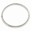 Stainless Steel Polished with Preciosa Crystal 6mm Hinged Bangle