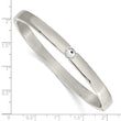 Stainless Steel Polished with Preciosa Crystal 6mm Hinged Bangle