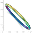 Stainless Steel Polished Rainbow IP-plated 4mm Hinged Bangle