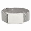 Stainless Steel Polished Mesh Adjustable ID Bracelet