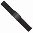 Stainless Steel Polished Black IP-plated Mesh Adjustable ID Bracelet