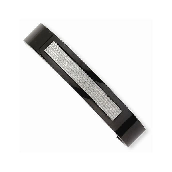 Stainless Steel Black Color IP-plated Fancy Hinged Bracelet