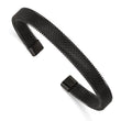 Stainless Steel Black IP plated Mesh Cuff Bracelet