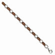 Stainless Steel Brown IP-plated 8.5in Bracelet