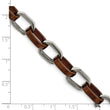 Stainless Steel Brown IP-plated 8.5in Bracelet