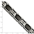 Stainless Steel Black IP-plated & 1/4ct. Diamond 8.75in Bracelet