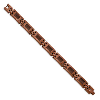 Stainless Steel Brown IP-plated 9in Bracelet