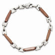 Stainless Steel Brown IP-plated 8.25in Bracelet