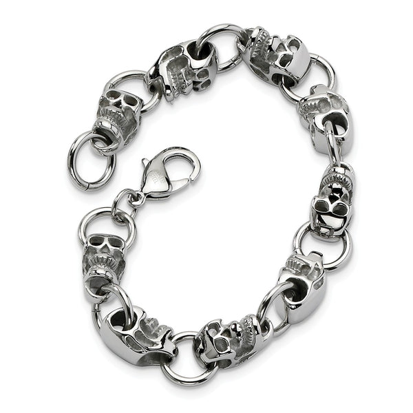 Stainless Steel Gothic 8.75in Bracelet