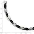 Stainless Steel Black IP plated Fancy 7.5in Bracelet