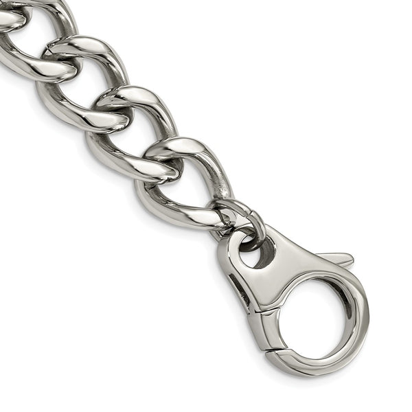 Stainless Steel Polished Large Link 8.5in Bracelet