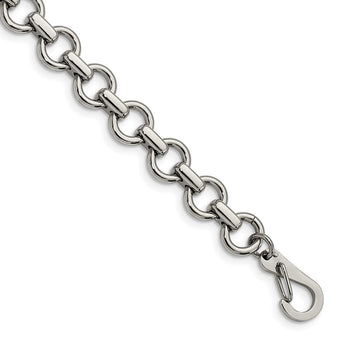 Stainless Steel Polished Links 8.25in Bracelet