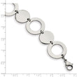 Stainless Steel Polished Circles 7.5in Bracelet