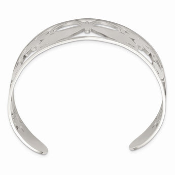 Stainless Steel Polished Butterfly Cuff Bangle