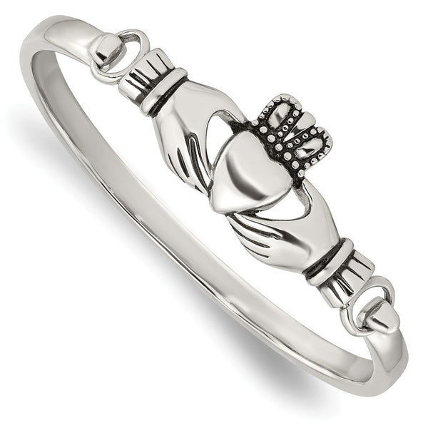 Stainless Steel Claddagh Bangle