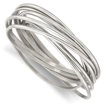 Stainless Steel Intertwined Bangle Bracelet