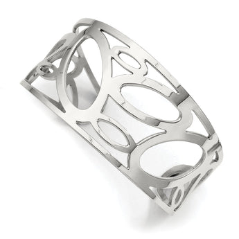 Stainless Steel Ovals Cuff Bangle