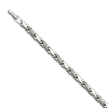 Stainless Steel Brushed & Polished 7.5in Bracelet