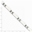 Stainless Steel White Enamel 7.5in Bracelet