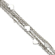 Stainless Steel Multiple Chain with Hearts Toggle Bracelet