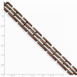 Stainless Steel Brown IP-plated & Laser Cut 8.25in Bracelet