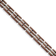 Stainless Steel Brown IP-plated & Laser Cut 8.25in Bracelet