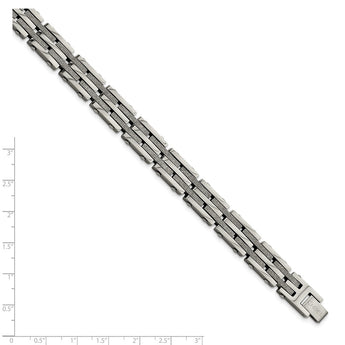 Stainless Steel Polished & Laser Cut Bracelet