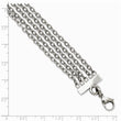 Stainless Steel Fancy Multistrand 7.5in Bracelet