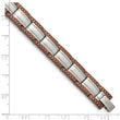 Stainless Steel Brown IP-plated 8.75in Bracelet