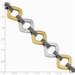 Stainless Steel Yellow IP plated & Brushed 7.5in w/ext Bracelet