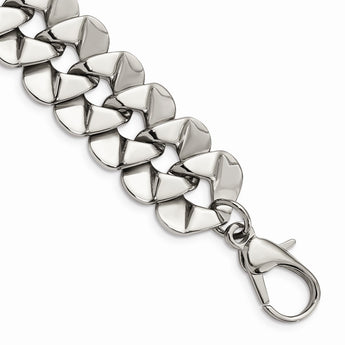 Stainless Steel Polished Fancy 8.5in Bracelet