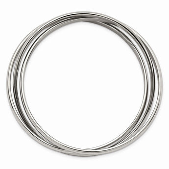 Stainless Steel Polished Intertwined Bangles