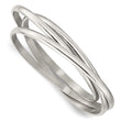 Stainless Steel Polished Intertwined Bangles