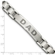 Stainless Steel Brushed & Polished Dad Bracelet