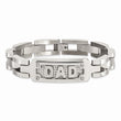 Stainless Steel Polished & Textured Dad Bracelet