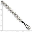 Stainless Steel Polished Beads 7.5in Bracelet