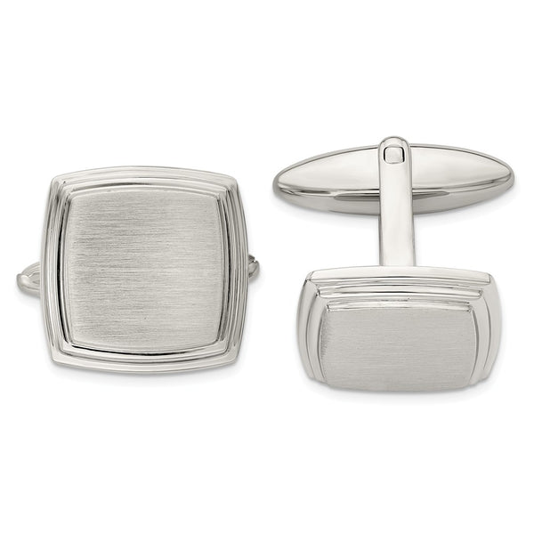 Stainless Steel Brushed and Polished Cufflinks