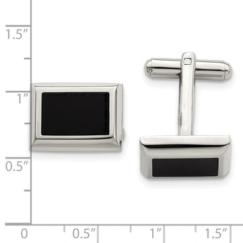 Stainless Steel Black IP-plated Cufflinks