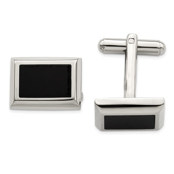 Stainless Steel Black IP-plated Cufflinks