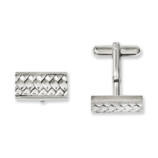 Stainless Steel Textured & Polished Cufflinks