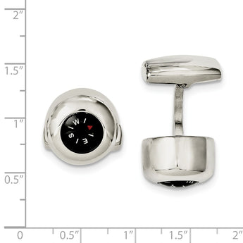 Stainless Steel Functional Compass Cufflinks