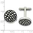 Stainless Steel Antiqued and Textured Cufflinks