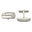 Stainless Steel Polished Mother of Pearl Cufflinks