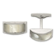 Stainless Steel Polished Cat's Eye Cufflinks