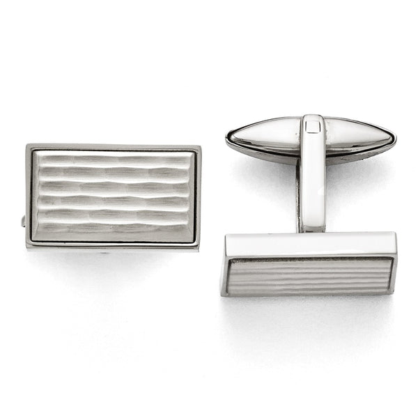 Stainless Steel Polished and Matte Cufflinks