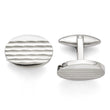 Stainless Steel Polished and Matte Oval Cufflinks