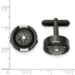 Stainless Steel Polished Black IP-plated Functional Compass Cufflinks