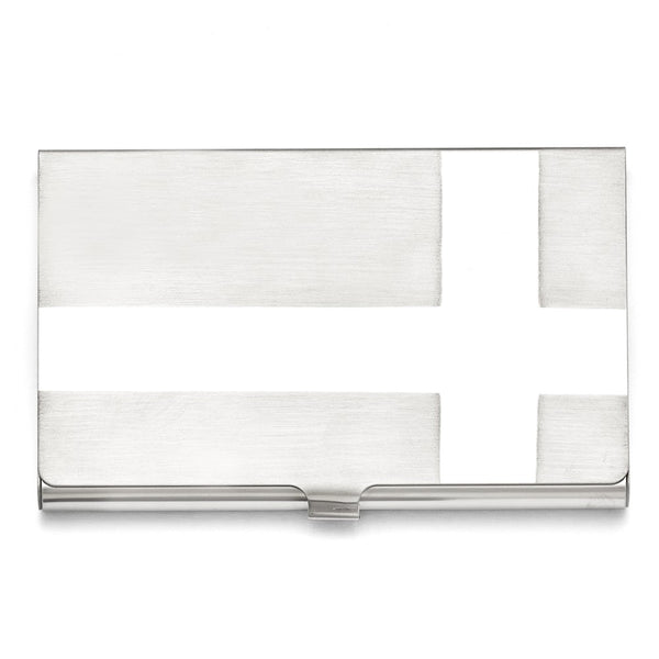 Stainless Steel Polished and Brushed Card Holder