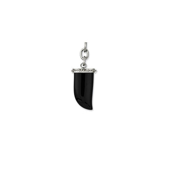 Stainless Steel Big Fang Onyx Interchangeable Charm Pendant