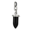 Stainless Steel Small Fang Onyx Interchangeable Charm Pendant